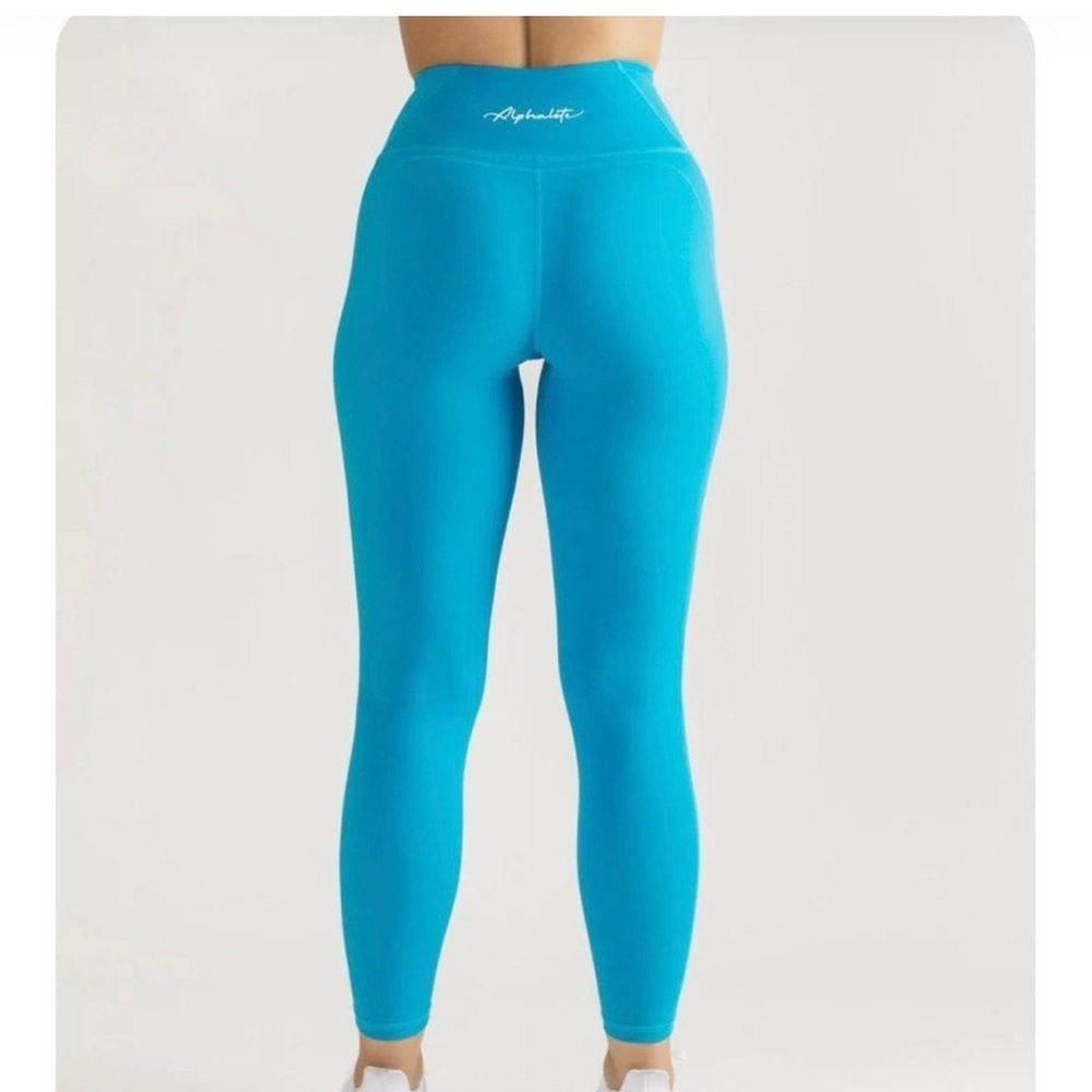 Alphalete Pulse Surge Pacific Blue Leggings Size XS
